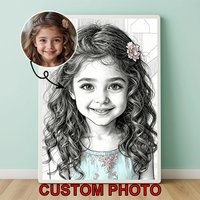 Personalized customization sharp pen illustration style canvas printing poster portrait photo art printing home decoration gifts