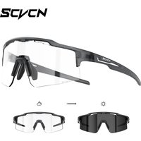 SCVCN New Photochromic Cycling Sunglasses UV400 Road Bike Hiking Running Goggles Women Men Windproof Outdoor Sports Eyewear MTB