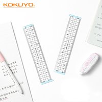 Kokuyo Campus Easy 15cm Ruler Dual-side Scale Transparent Acrylic Straight Liner Rule Office School Supplies A7272