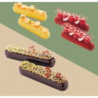 Outils de décoration de dessert aux pépites de chocolat, cuir chevelu, conception à bulles en forme de cœur ou circulaire, tampon en silicone artisanal, moules à gâteaux en dentelle, polymères