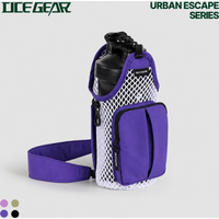 UHMWPE Mesh Water Bottle Bag 70g Ultra-light Hiking Shoulder Pouch with Phone Holder YKK Zipper Outdoor Sacoche Accessory Bag