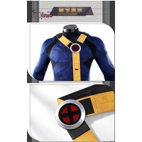 QQcos Doomsday Game Cosplay Series: Doomsday & Cyclops Tight Laser Eyes Full Body Zentai Suit Bodysuit Cosplay Outfit for Adults