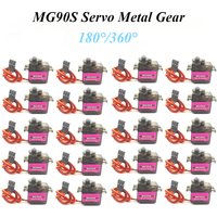 2/4/10/20/50Pcs MG90S Servo All Metal Gear 9g 180 360 SG90 Upgraded Version For Helicopter Plane Boat Car MG90 Trex 450 RC Robot