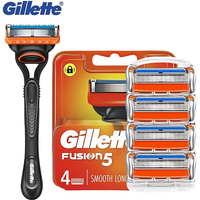 Original Gillette Fusion 5 Men's Razor Blades .5 Layers Safety Manual Shaving Head Anti-Friction Blade Beard Shaver Refills