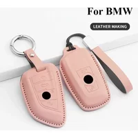 PU Leather Car Remote Key Case Cover Shell For BMW 1 3 5 7 Series X1 X3 X4 X5 X6 G20 G30 F15 F16 G01 G02 G05 F10 F20 F30 G07 F34