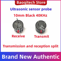10 100 pcs 10mm 40KHZ 10mm ultrasonic sensor probe 40KHz receiving and transmitting split black metal shell ranging