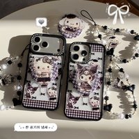 Sanrio Hello Kitty Kuromi Melody Magnetic Holder Wireless Charge Phone Case For iPhone 17 16 15 14 13 12 11 Pro Max Hard Cover