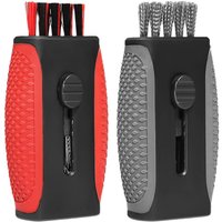Golf Club Cleaning Brush with Dual-Head Design & Dual-Textured Soft/Hard Bristles Suitable for Golf Clubs