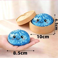 Colorful 6 Styles Glitter Dumpling Squishy Toy with Box Dumpling Sensory Squeeze Toy for Stress Relief And Relaxation