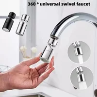 Kitchen Faucet Spray Head 360° Universal Swivel Dual Mode Faucet Bubbler Bathroom Pressurization Anti Splash Extender Nozzle