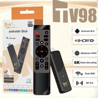 TV98 ATV X9 TV-Stick Android14 Smart Allwinner H313 Quad-Core HD 8K 4K Media Player 4G 5G Dual-WLAN Sprachfernbedienung IPTV