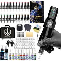 Tattoo Kit POSEIDON V5 Hot Tattoo Pen Kit For Permanent Makeup Tattoo Machine Kit Wireless Tattoo Power Supply Tattoo Gun Kit
