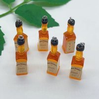 10pcs 3D Alcohol Wine Bottle Resin Charms Pendant for DIY Earring Keychain Jewelry Making
