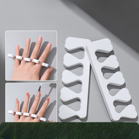 1/5 Pair Nail Art Toe Separators Soft Heart-Shaped Sponge Toe Separator Holds Fingers Toes In Place Nail Art Practice Separators