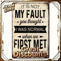 2026 Sarcastic Vintage Aluminum Sign - 'My Bad, You Thought I Was Normal' Funny Wall Art for Home, Garage, Cafe, Bar, and Garde