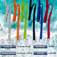 Kayak Paddle Leash, Adjustable Elastic Canoe Paddle Safety Strap, Anti-Lost Bungee Cord with Carabiner for Fishing Rod, Universa