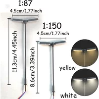 Ho/N Scale 3V Miniature Led Lamp Model Metal Street Lights for Railway Train Layout/Micro Landscape/Model Building Kits 2pcs