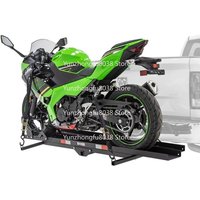 Steel Motorcycle Carrier with Ramp Hitch Track and Rattle-proof Device for Off-road Vehicles and Trucks