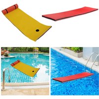 Couverture en Polymères Flottants à l'Eau, Relaxante, Haute Densité, XPE, 3 Couches, Matelas Flottant en Mousse pour Piscine et Lac