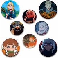 58mm Anime Delicious in Dungeon Brooch Cartoon Figures Badge Snap-in Button Pins for Backpack Accessories Fashion Jewelry Gifts