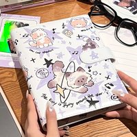 Stars & Cat PU Leather A5 Card Binder Waterproof Kpop Photo Album Idol Collecting Book 3inch Photocard Holder Korean ํฌ์นด ๋ฐ์ธ๋