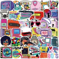 50Pcs 80s 90s Cartoon Stickers Y2K Decals For Laptop Scrapbook Luggage Guitar Helmet DIY Graffiti Aesthetic Stickers