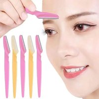 1-10Pcs Mix Color Eyebrow Razor Women Face And Body Safe Trimmer Hair Shaver Eye Brow Remover With Cover Small Makeup Tools Set
