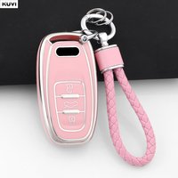 For Audi A1 A3 8V A4 B8 B9 A5 A6 C7 A7 A8 Q3 Q5 Q7 S4 S6 S7 S8 R8 TT TPU Car Smart Key Case Cover Shell Fob Keychain Accessories
