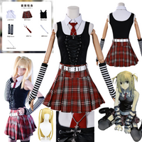 Anime MisaMisa Cosplay Costume Wig Misa Amane Halloween Party Suit