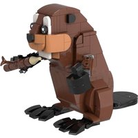 MOC Cute Beaver Building Blocks Model Beaver Animal Bricks Assembly Educational Toys Kids DIY Birthday Gifts