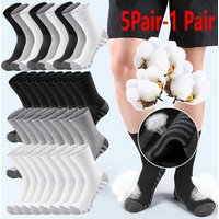 5/1 Pairs Men's Outdoor Gym Socks High Quality Comfortable Soft Ground-Gripping Football Large Size New Style