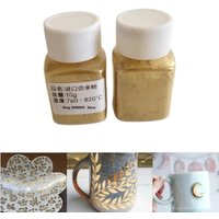 10g Ceramic Glaze Color Imitation Gold Powder Metal Paint DIY Special Sculpture Paint Baking Ceramic Glaze Art Making Tools