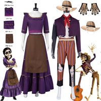 Anime Hector Rivera Cosplay Mama Imelda Costume Cosplay Outfits Man Woman Carnival Coco Family Party Full Set Fancy Clothing