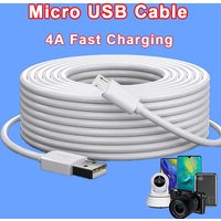 Micro USB Cable Super Length For Xiaomi Camera Monitor Mobile Phone Power Bank Driving Recorder Projector Extension Charge Cord