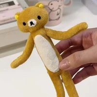 Japanese-Style Cartoon Long Legs Rilakkuma Plush Toy Pencil Case Wallet Hanging Ornament Desktop Decoration Friend Birthday Gift