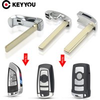 KEYYOU Emergency For BMW MiNi 3 5 6 7 series X5 X6 New 5 7 Series Uncut Insert Blank Key Blade Smart Remote Key Replacement Fit