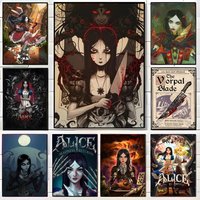 Film A-Alice Madness R-Returns Poster Canvas Wall Art Print Poster Decorative Mural Home Decor Gift Unframed