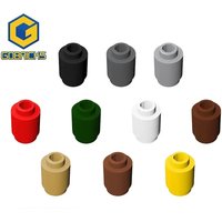 Gobricks 100pcs 1x1 Round Brick Parts Open Stud Compatible 3062 30068 3539 Assembly DIY Building Blocks Toys Gift Adult