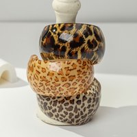 Exaggeration Resin Leopard Print Sexy Geometric Bracelet Shiny Accessories Vintage Korean Fashion Y2K Bangle Charms Jewelry