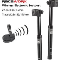 AliExpress RacewoRK RACEWORK Wireless Dropper Seatpost IP67 Waterproof Rechargeable Automatic Lifting Travel 125/150/175mm Smart Electric Seatpost
