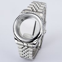 36mm 39mm NH Watch Case NH35 DJ SK Sapphire For NH35 NH36 4R Miyota8215 ETA 2836 DG2813 Movt Jubilee Strap Watch Box Refit Parts