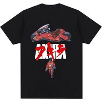 Akira T-Shirt Men Women 100% Cotton Plus Size Casual O-Neck Streetwear Graphic Cool Japanese Anime Printed Oversized Unisex Tees