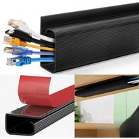 Under-Desk Cable Organizer 40cm Self-Adhesive Cable Management Cables Raceway For Home and Office