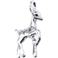 10pcs/lot 22x12mm Deer Charms For Jewelry Making Antique Silver Color 0.87x0.47inch