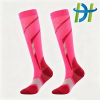 Soft Elastic Compression Socks with Breathable Fabric, Improve Blood Circulation, Ideal for Travel, Sports & Daily Wear