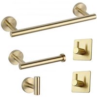 Gold Toilet Tissue Roll Paper Holder Stainless Steel 40cm Towel Rack Bar Robe Coat Clothes Hook Hardware Bathroom Accessories