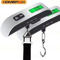 50kg Portable Hanging Scale Electronic Hand Luggage Scale Digital Display Suitcase 110lb Travel Baggage Bag Weighing Tools