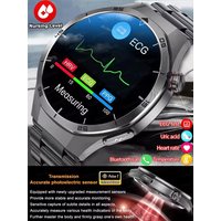 2026 Watch 5 Physical Examination Smart Watch Men ECG+PPG Uric Acid Body Fat Five Organ Health Watch NFC Bluetooth Call Bracelet