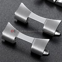 For Rolex 12/14/16/18/19/20/22/24mm Stainless Steel Adapter for Oyster for Seiko WatchBand Curved End Link Connector Accessories