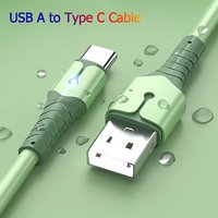 USB A to Type C Multi Color lightweight liquid Data Cable Suitable For Android Huawei Xiaomi Type C Fast Charging Cable USb C